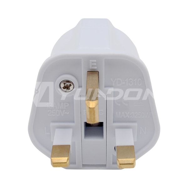 EU to UK Travel Adapter 2 Pin to 3 Pin Converter with Fused CE ROHS Approval 03