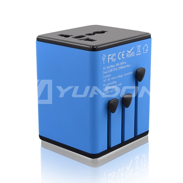 Universal Travel Adapter with 2 USB International Plug Adapter Singapore Malaysia Travel Plug Adapter 02